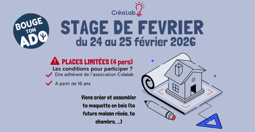 Stage "Maquette 3D", 16 ans et +, CréaLab, Laval