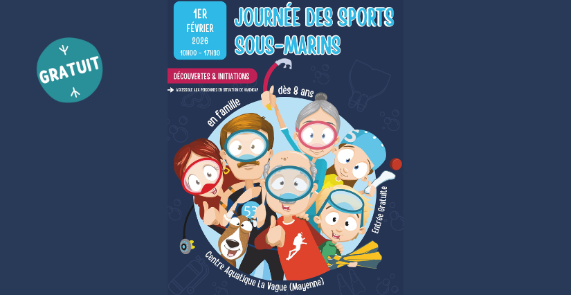 Journée des sports sous-marins, à partir de 8 ans, piscine La Vague, Mayenne
