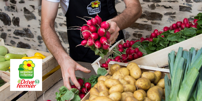 Consommez local avec Le Drive Fermier 53. 3 lieux de retrait en Mayenne