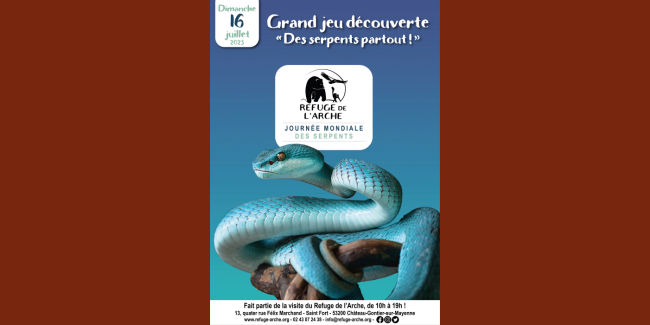 Journée Mondiale des Serpents au Refuge de l'Arche, Château-Gontier