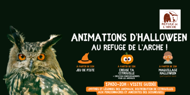 Journée spéciale Halloween et animations pour les familles au Refuge de l'Arche, Château-Gontier
