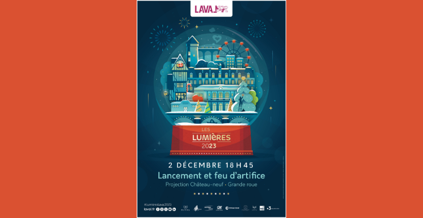 Noël 2023, lancement des lumières de Laval et feu d'artifice, Laval
