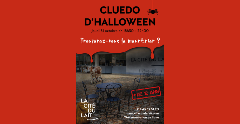 Cluedo d'Halloween, ado dès 12 ans, La cité du lait, Laval