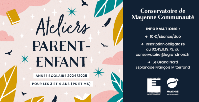 Ateliers parent-enfant (3 - 4 ans), musique et danse, Mayenne