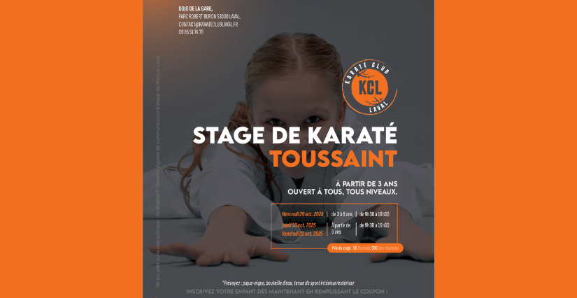 Stages Karaté et multi-activités, dès 3 ans, Karaté Club Laval