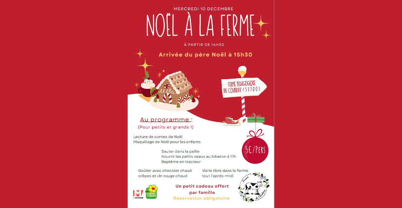 Noël à la ferme pédagogique du Coudray, en famille, St-Germain-de-Coulamer