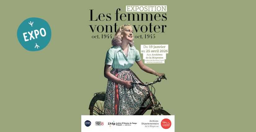 Exposition "Les femmes vont voter, octobre 1944-octobre 1945", en famille, Les Archives, Laval
