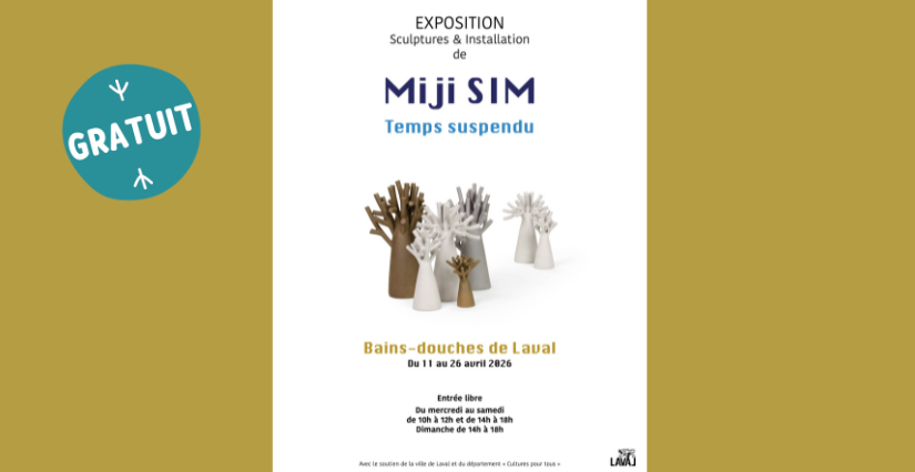 Exposition "Temps suspendu" de Miji SIM, en famille, Laval Patrimoine