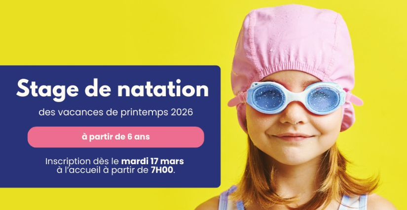 Vacances de printemps : stage de natation, à partir de 6 ans, piscine St Nicolas, Laval