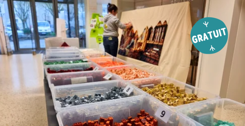 Atelier "Mosaïque Lego", en famille, La Bib, Saint-Berthevin
