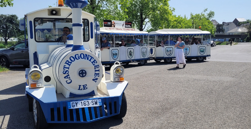Visite commentée familiale, petit train touristique, Château-Gontier