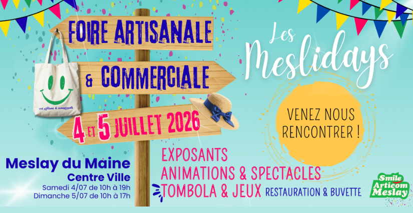 2ème édition des Meslidays, foire artisanale et commerciale, Meslay-du-Maine
