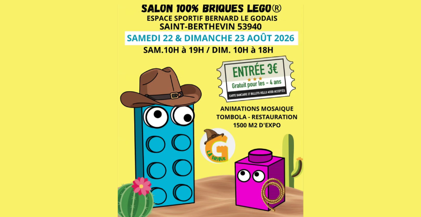 Salon 100% briques Lego®, en famille, St Berthevin