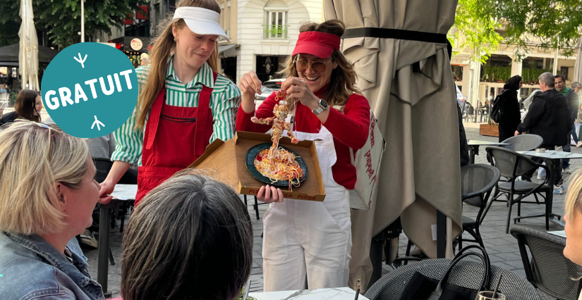 Festival Pupazzi, Spectacle de Marionnettes "Pizza Puppet !", en famille, sur le marché de Laval