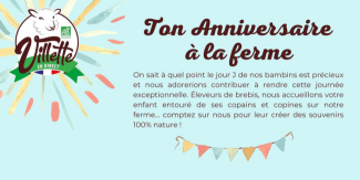 Fêter son anniversaire à la ferme Villette en direct, Gennes-Longuefuye